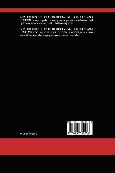 Produktbild: Analog Design Issues in Digital VLSI Circuits and Systems