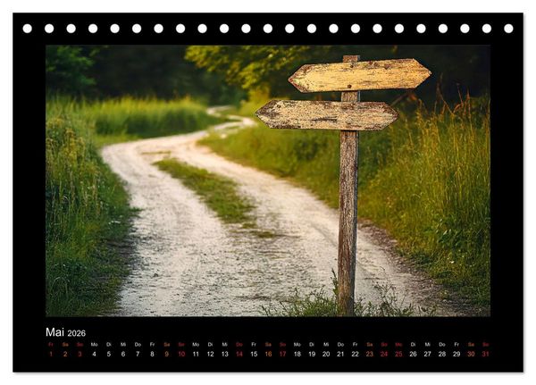 Produktbild: Geheimnisvolle Wege (Tischkalender 2026 DIN A5 quer), CALVENDO Monatskalender