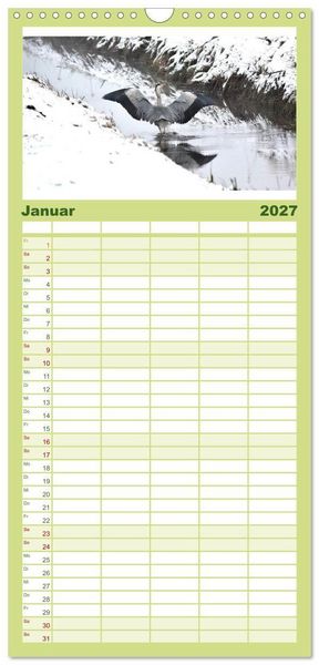 Produktbild: Familienplaner 2027 - Unser Land im Norden mit 5 Spalten (Wandkalender, 21 x 45 cm) CALVENDO