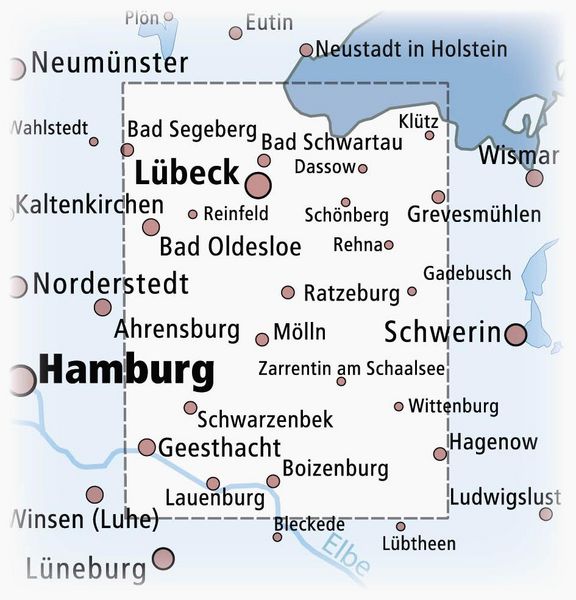 Produktbild: L&uuml;beck - Herzogtum Lauenburg, Bad Oldesloe - Ratzeburg - Lauenburg/Elbe 1:100 000