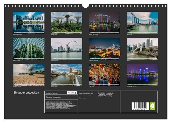 Produktbild: Singapur entdecken (Wandkalender 2026 DIN A3 quer), CALVENDO Monatskalender