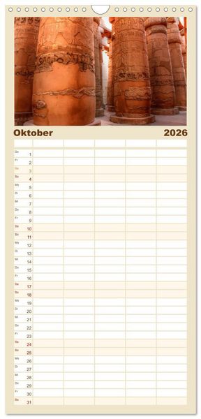 Produktbild: Familienplaner 2026 - &Auml;gypten - Impressionen mit 5 Spalten (Wandkalender, 21 x 45 cm) CALVENDO