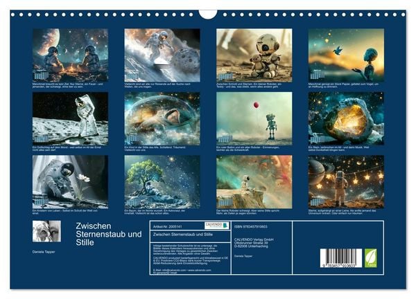 Produktbild: Zwischen Sternenstaub und Stille (Wandkalender 2026 DIN A3 quer), CALVENDO Monatskalender