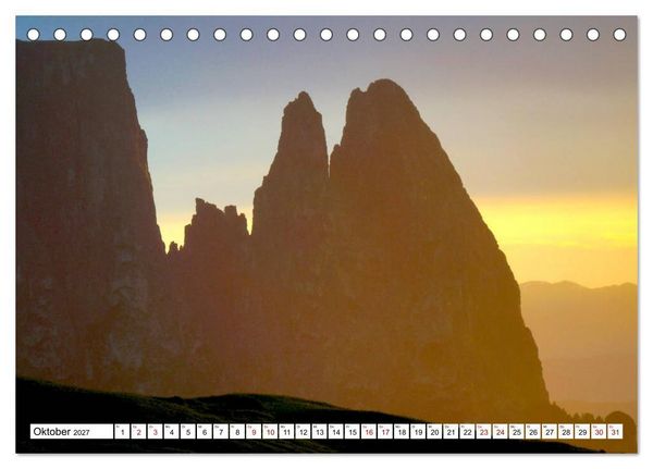 Produktbild: Der Schlern - Magie und Mythos im Herzen der Dolomiten (Tischkalender 2027 DIN A5 quer), CALVENDO Monatskalender