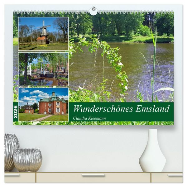 Produktbild: Wundersch&ouml;nes Emsland (hochwertiger Premium Wandkalender 2026 DIN A2 quer), Kunstdruck in Hochglanz