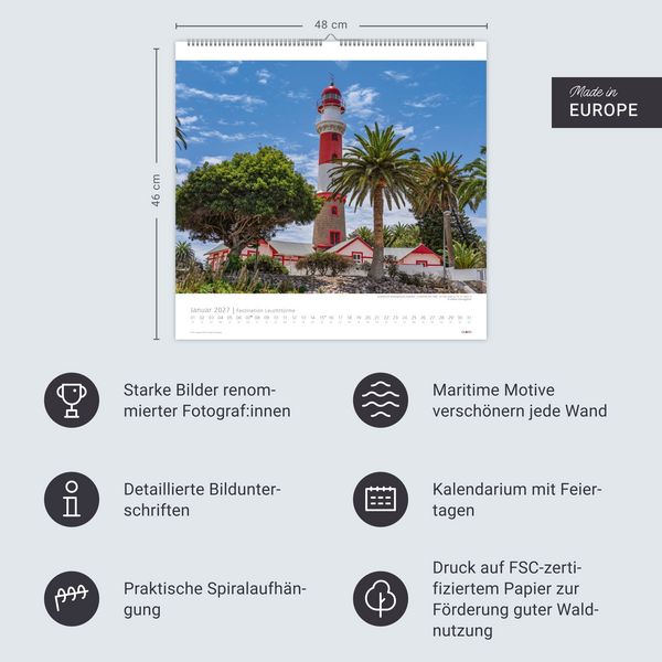 Produktbild: Faszination Leuchtt&uuml;rme Edition Kalender 2027 - An den Grenzen der Landschaft