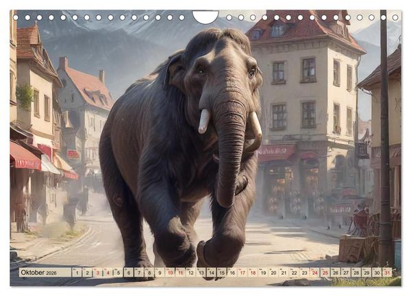 Produktbild: Riesen der Eiszeit &ndash; Ein Jahr voller Mammut Momente (Wandkalender 2026 DIN A4 quer), CALVENDO Monatskalender