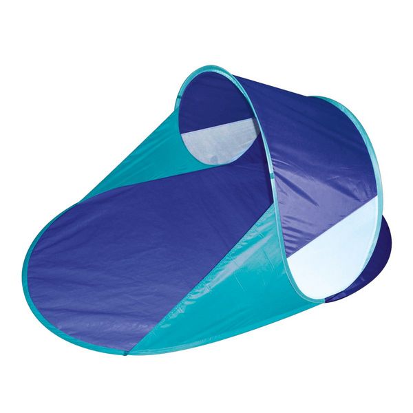 Produktbild: Idena Popup-Strandmuschel UV40+ blau/t&uuml;rkis 200x120x90cm