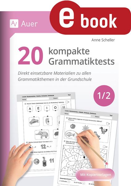 Produktbild: 20 kompakte Grammatiktests f&uuml;r Klasse 1 und 2