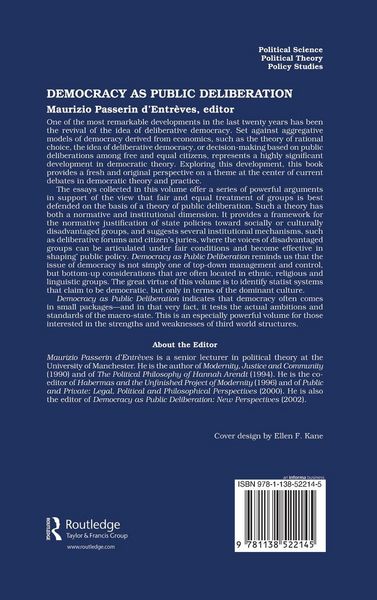 Produktbild: Democracy as Public Deliberation