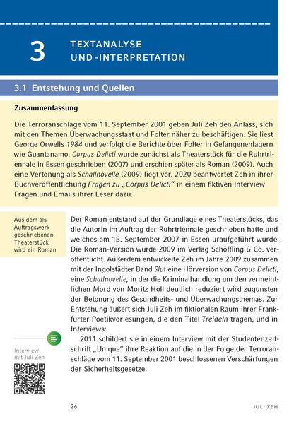 Produktbild: Corpus Delicti von Juli  Zeh - Textanalyse und Interpretation