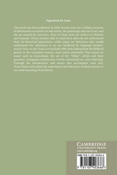 Produktbild: Jewish Texts on the Visual Arts
