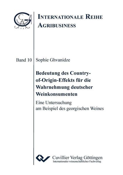 Produktbild: Bedeutung des Country-of-Origin-Effekts f&uuml;r die Wahrnehmung deutscher Weinkonsumenten