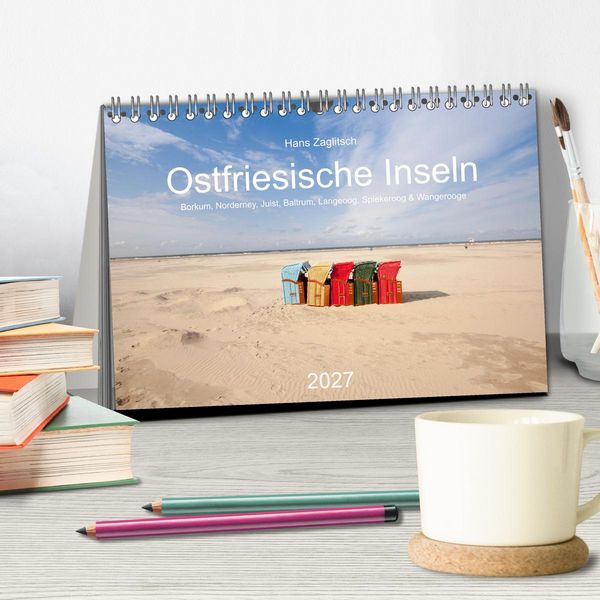 Produktbild: Ostfriesische Inseln (Tischkalender 2027 DIN A5 quer), CALVENDO Monatskalender