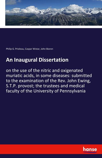 Produktbild: An Inaugural Dissertation