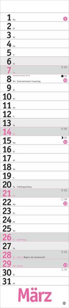 Produktbild: Langplaner, pink 2027