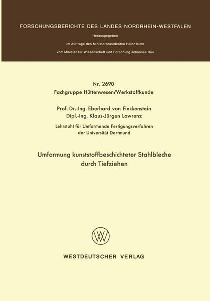 Produktbild: Umformung kunststoffbeschichteter Stahlbleche durch Tiefziehen