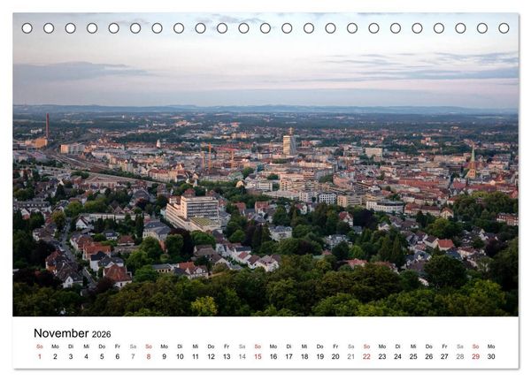 Produktbild: BIELEFELD aus der Vogelperspektive (Tischkalender 2026 DIN A5 quer), CALVENDO Monatskalender