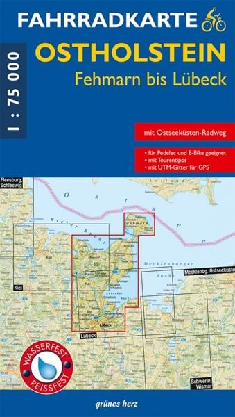 Produktbild: Fahrradkarte Ostholstein, Fehmarn bis L&uuml;beck
