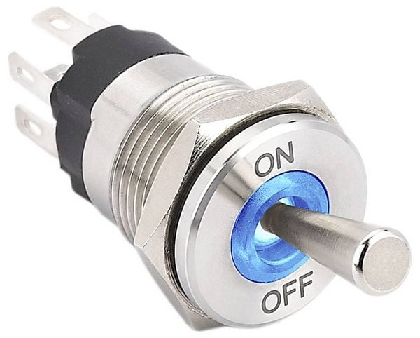Produktbild: TRU COMPONENTS TC-14378416 Kippschalter 250 V/AC 15A 1 x Ein/Aus IP67 1St.