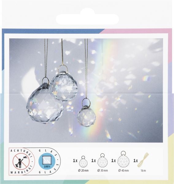 Produktbild: folia Kristallkugeln Sun Catcher Crystal Trio &Oslash;2/3/4cm 3 St&uuml;ck