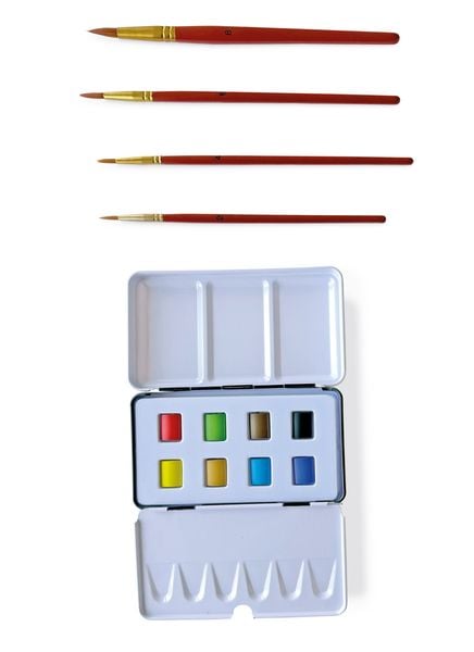 Produktbild: Watercolor - Die wunderbare Kreativbox. Mit Anleitungsbuch und Material
