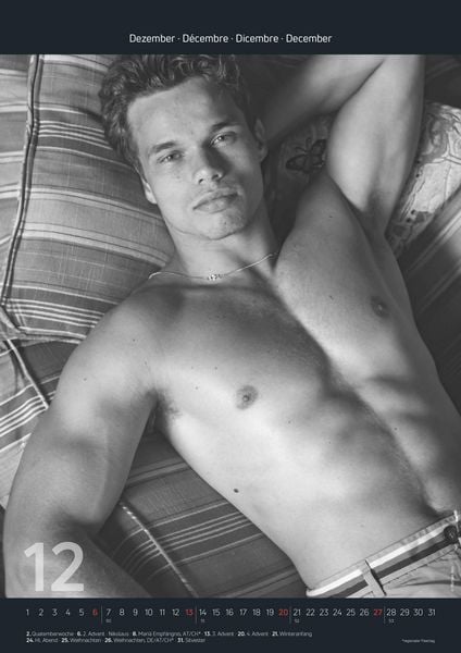 Men 2026 - Bildkalender 29,7x42 cm - Männer - erotischer Kalender - hochwertiger Erotikkalender - schwarz-weiß - Wandplaner - Wandkalender