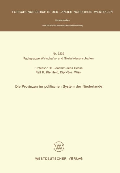 Produktbild: Die Provinzen im politischen System der Niederlande