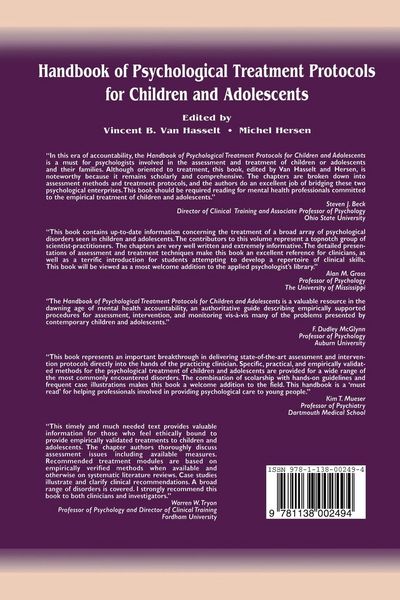 Produktbild: Handbook of Psychological Treatment Protocols for Children and Adolescents