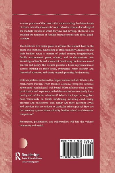 Produktbild: Social and Emotional Adjustment and Family Relations in Ethnic Minority Families