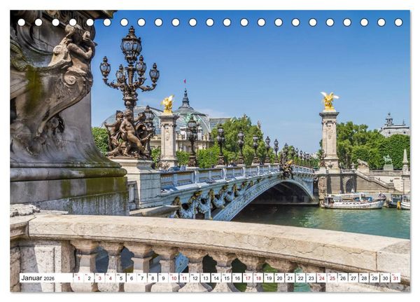 Produktbild: PARIS Franz&ouml;sisches Flair und Historie (Tischkalender 2026 DIN A5 quer), CALVENDO Monatskalender