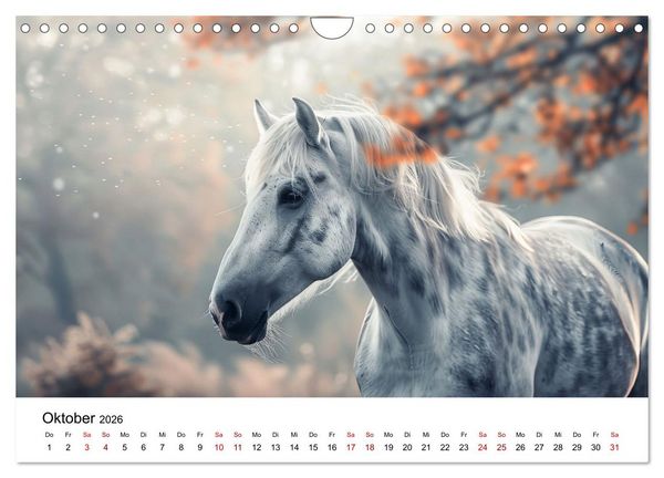 Produktbild: Wilde M&auml;hnen: Ein Jahr mit Pferden (Wandkalender 2026 DIN A4 quer), CALVENDO Monatskalender