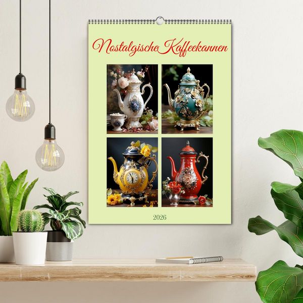 Produktbild: Nostalgische Kaffeekannen (Wandkalender 2026 DIN A2 hoch), CALVENDO Monatskalender