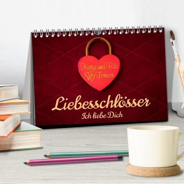 Produktbild: Liebesschl&ouml;sser, Ich liebe Dich (Tischkalender 2026 DIN A5 quer), CALVENDO Monatskalender