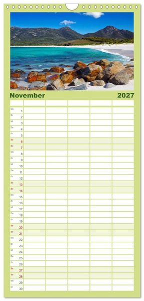Produktbild: Familienplaner 2027 - Australien mit 5 Spalten (Wandkalender, 21 x 45 cm) CALVENDO
