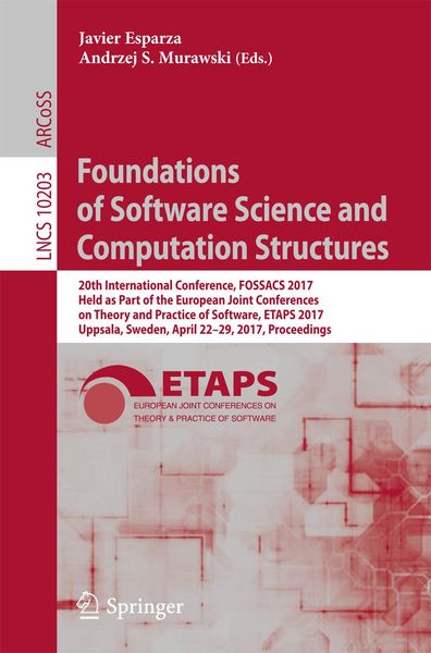 Produktbild: Foundations of Software Science and Computation Structures