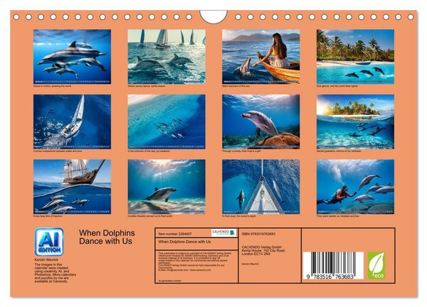Produktbild: When Dolphins Dance with Us (Wall Calendar 2027 DIN A4 landscape), CALVENDO 12 Month Wall Calendar
