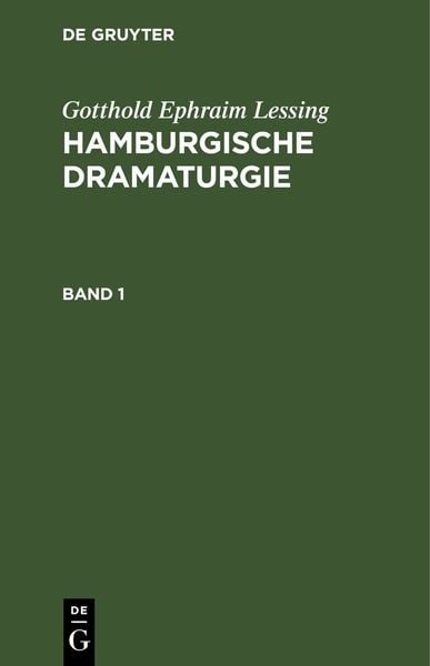 Produktbild: Hamburgische Dramaturgie. Band 1