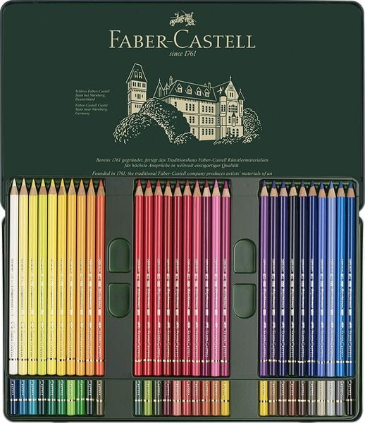 Produktbild: Faber-Castell K&uuml;nstlerfarbstifte Polychromos, 60er Set Metalletui