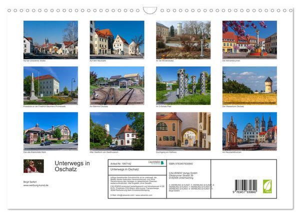 Produktbild: Unterwegs in Oschatz (Wandkalender 2026 DIN A3 quer), CALVENDO Monatskalender