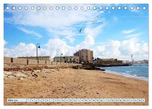 Produktbild: C&aacute;diz - Europas &auml;lteste Stadt (Tischkalender 2026 DIN A5 quer), CALVENDO Monatskalender