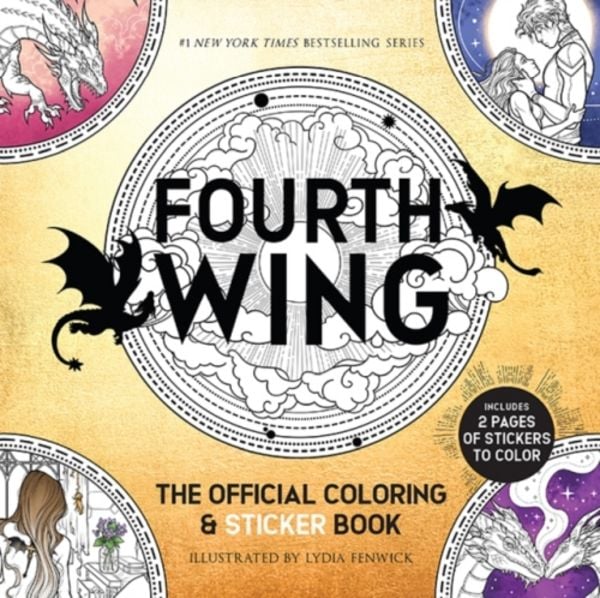 Fourth Wing: The Official Coloring & Sticker Book (Includes 2 Pages of Stickers to Color), Taschenbuch von Entangled, Dover Publications Inc,