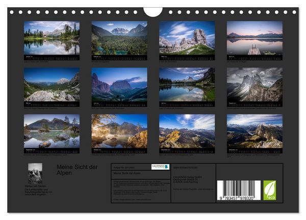 Produktbild: Meine Sicht der Alpen (Wandkalender 2026 DIN A4 quer), CALVENDO Monatskalender