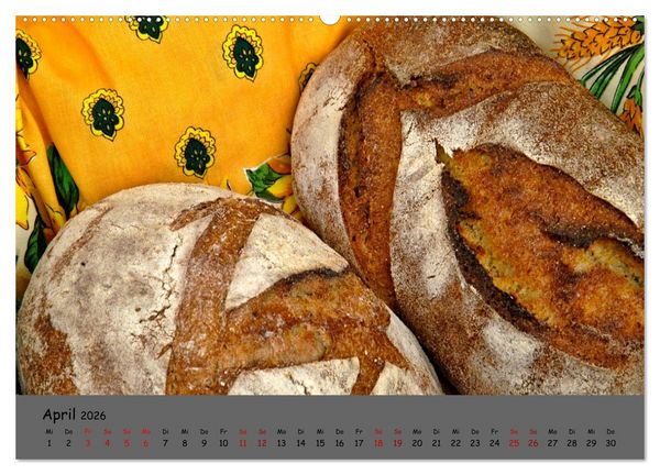 Produktbild: Mein Brotkalender (Wandkalender 2026 DIN A2 quer), CALVENDO Monatskalender