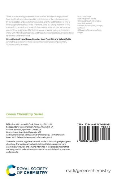 Produktbild: Green Chemistry and Green Materials from Plant Oils and Natural Acids