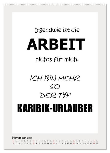 Produktbild: Spr&uuml;chekalender. Witziges f&uuml;rs B&uuml;ro (hochwertiger Premium Wandkalender 2026 DIN A2 hoch), Kunstdruck in Hochglanz