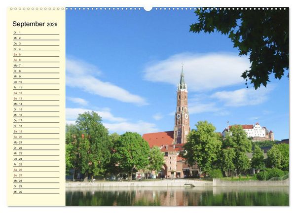 Produktbild: Landshut erleben (Wandkalender 2026 DIN A2 quer), CALVENDO Monatskalender