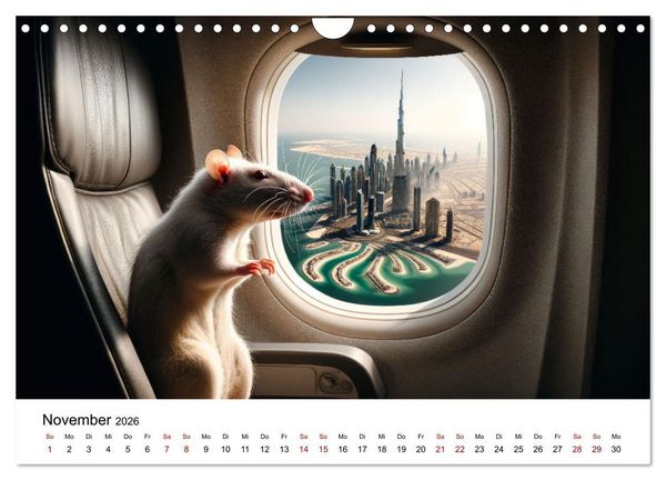 Produktbild: Ratten auf Reisen (Wandkalender 2026 DIN A4 quer), CALVENDO Monatskalender