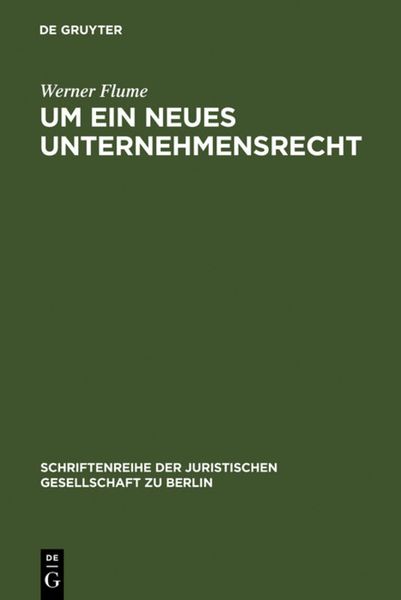 Produktbild: Um ein neues Unternehmensrecht