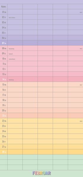 Produktbild: Familienplaner Regenbogen 2027